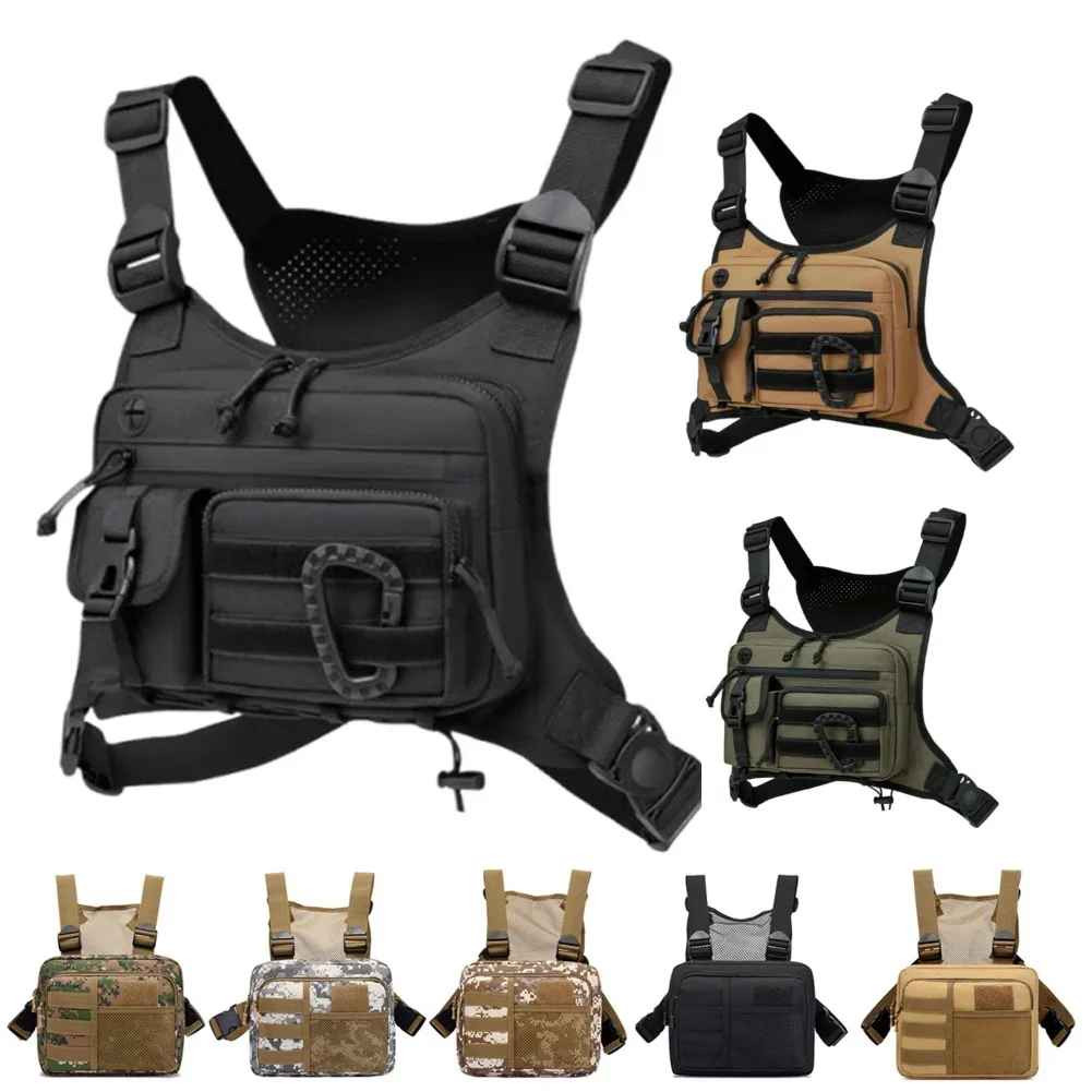 Outdoor Cycling Chest Bag Multi Pocket Adjustable Work Backpack