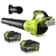 Leaf Blower Cordless, 500CFM/ 125MPH Lightweight Cordless Blower with 2X 4.0