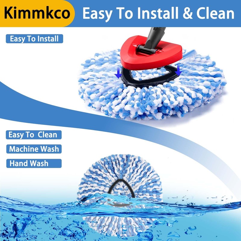 6 Pack Spin Mop Head for O Ceda RinseClean Spin Mop Refill, Mop Replace Head ... gallery