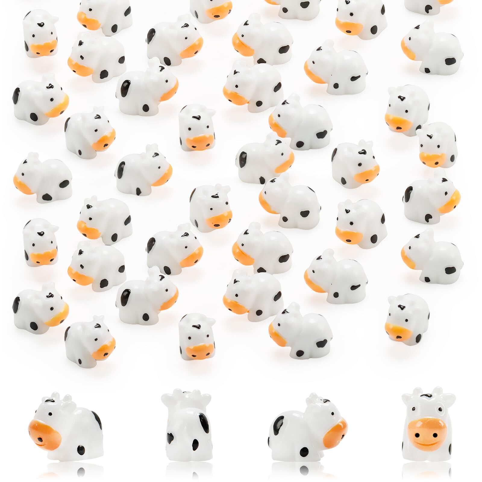 35 Pcs Mini Cow Figurines Mini Resin Cows Forest Animals Figures Miniature Resin gallery