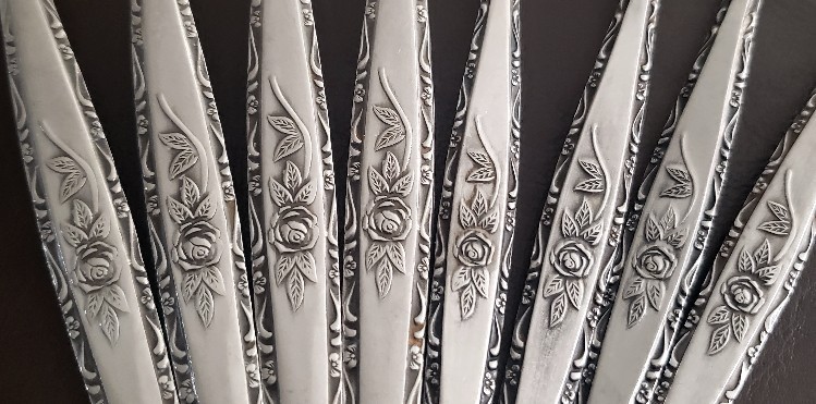 Interpur INR3 Rose Stainless Flatware Silverware Teaspoons Dinner Forks #311 gallery