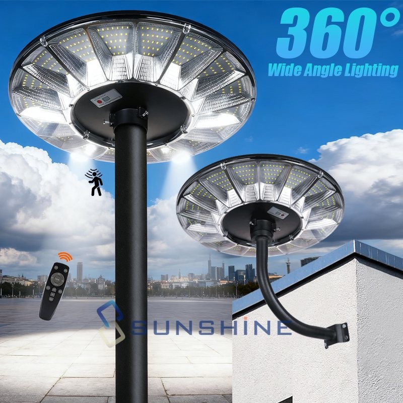 LED 11000W Commercial Solar Street Light Parking Lot Dusk to Dawn Road Lamp+Pole gallery