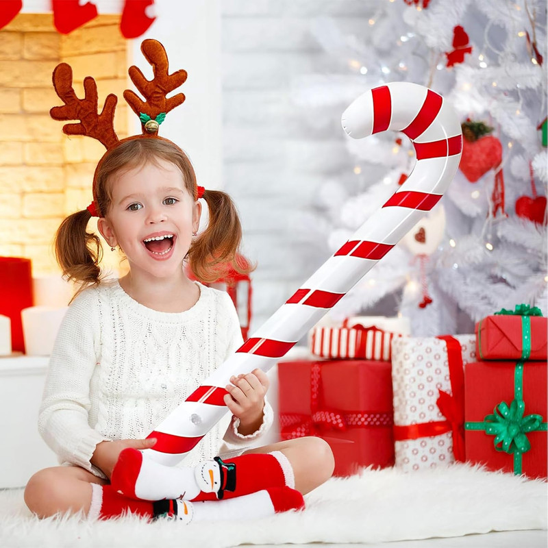3Pcs 35 Inch Inflatable Christmas Candy Cane for Christmas Decorations, Outdoor gallery