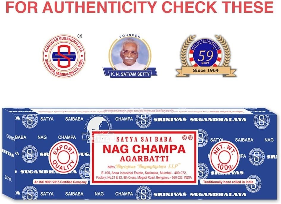 100 Gram Sai Baba Incense - Hand-Rolled Nag Champa Sticks for Relaxation & Peace gallery