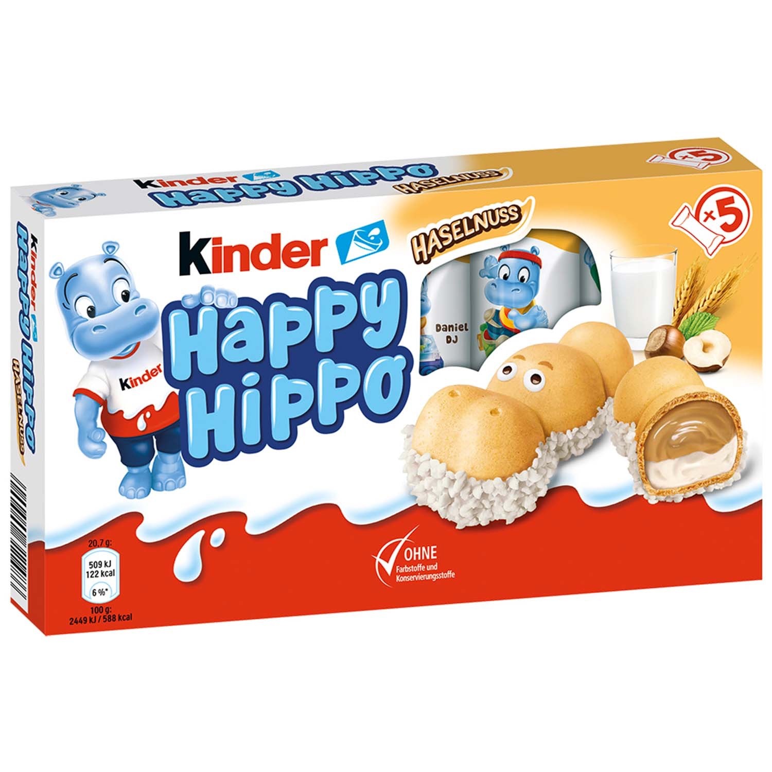 Ferrero KINDER Happy Hippo HAZELNUT CREAM Hippo 103,5g Made in EUROPE- FREE SHIP gallery
