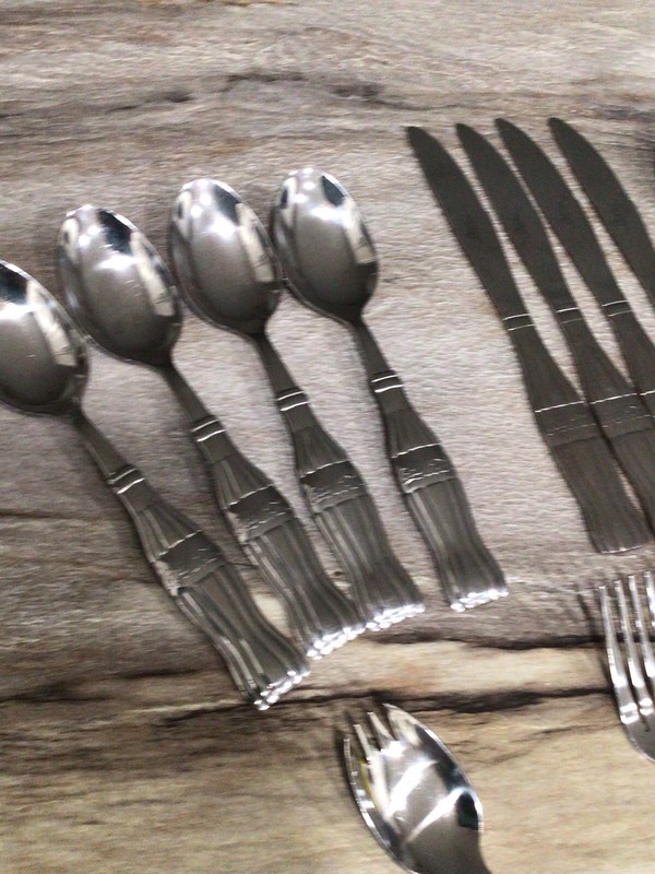 Vintage Gibson Coca Cola Flatware Set 17pc Stainless Steel Coke Bottle Handle gallery