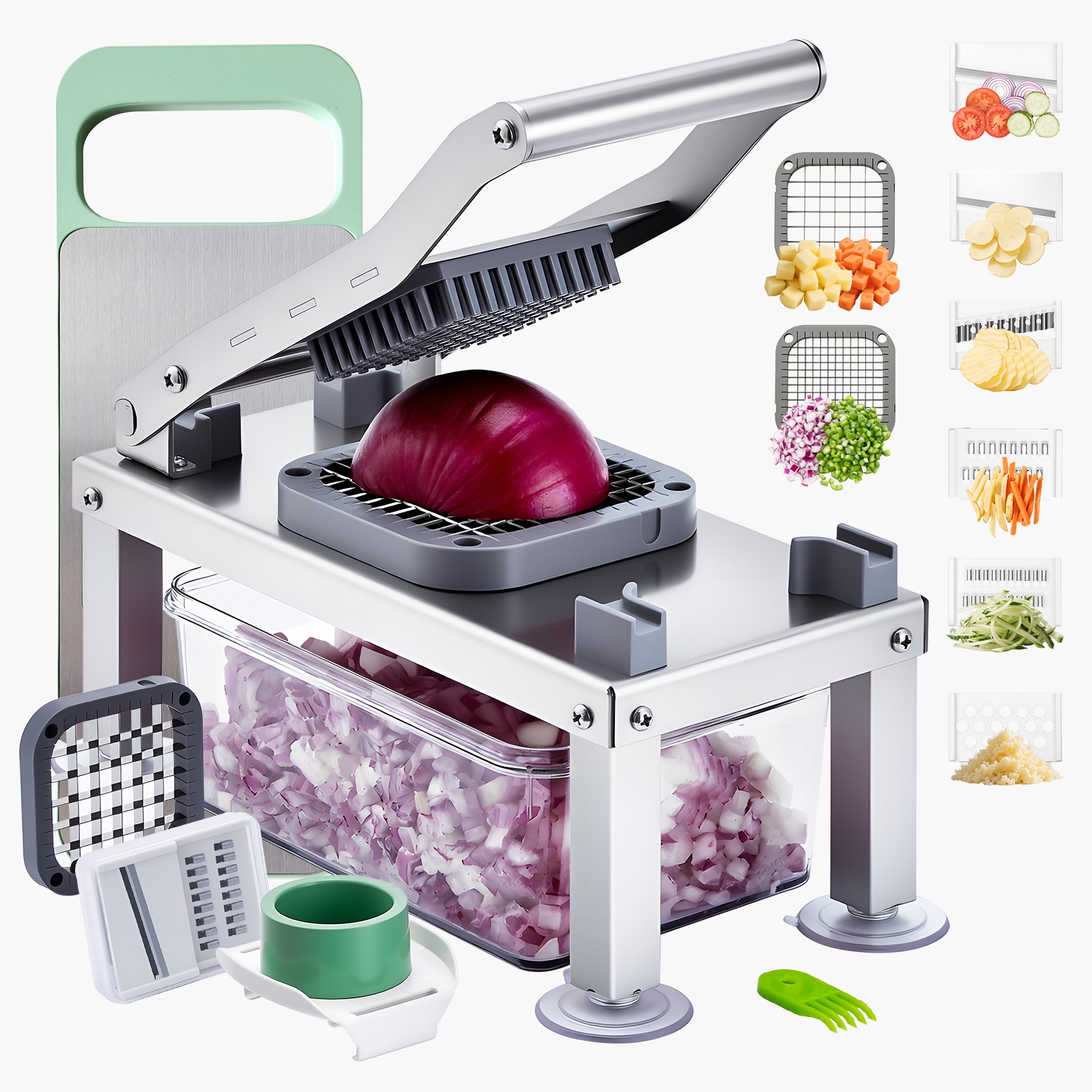 VEVOR Vegetable Chopper Mandoline Slicer All-in-1 Food Veggie Cutter 8 Blades gallery