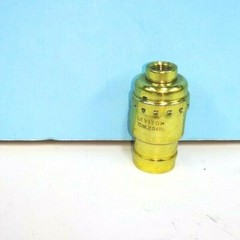 Leviton Intermediate Base Keyless Polish Brass Finish SOCKET 75W 250V NEW 501-PB