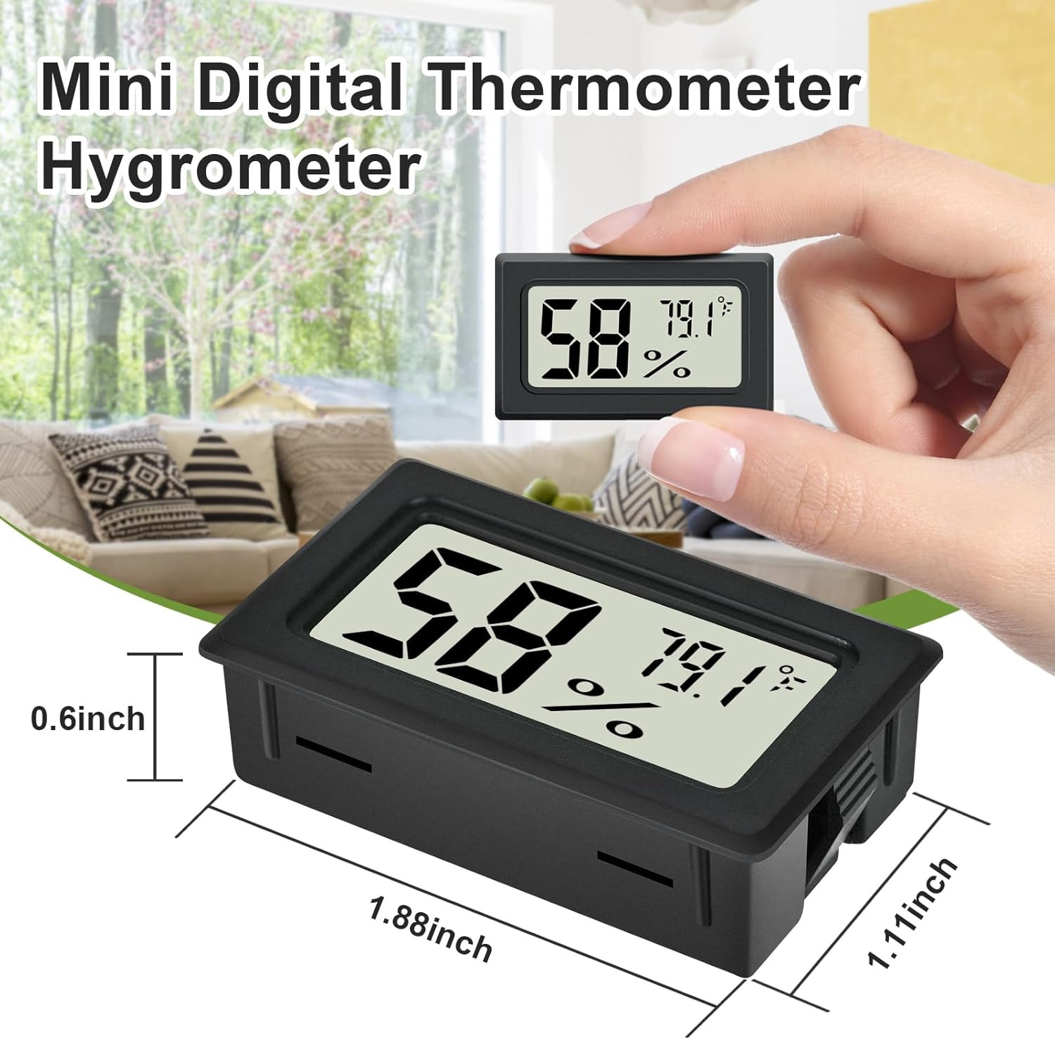6 Pack Digital Thermometer Hygrometer Indoor Temperature Humidity Meter LCD gallery