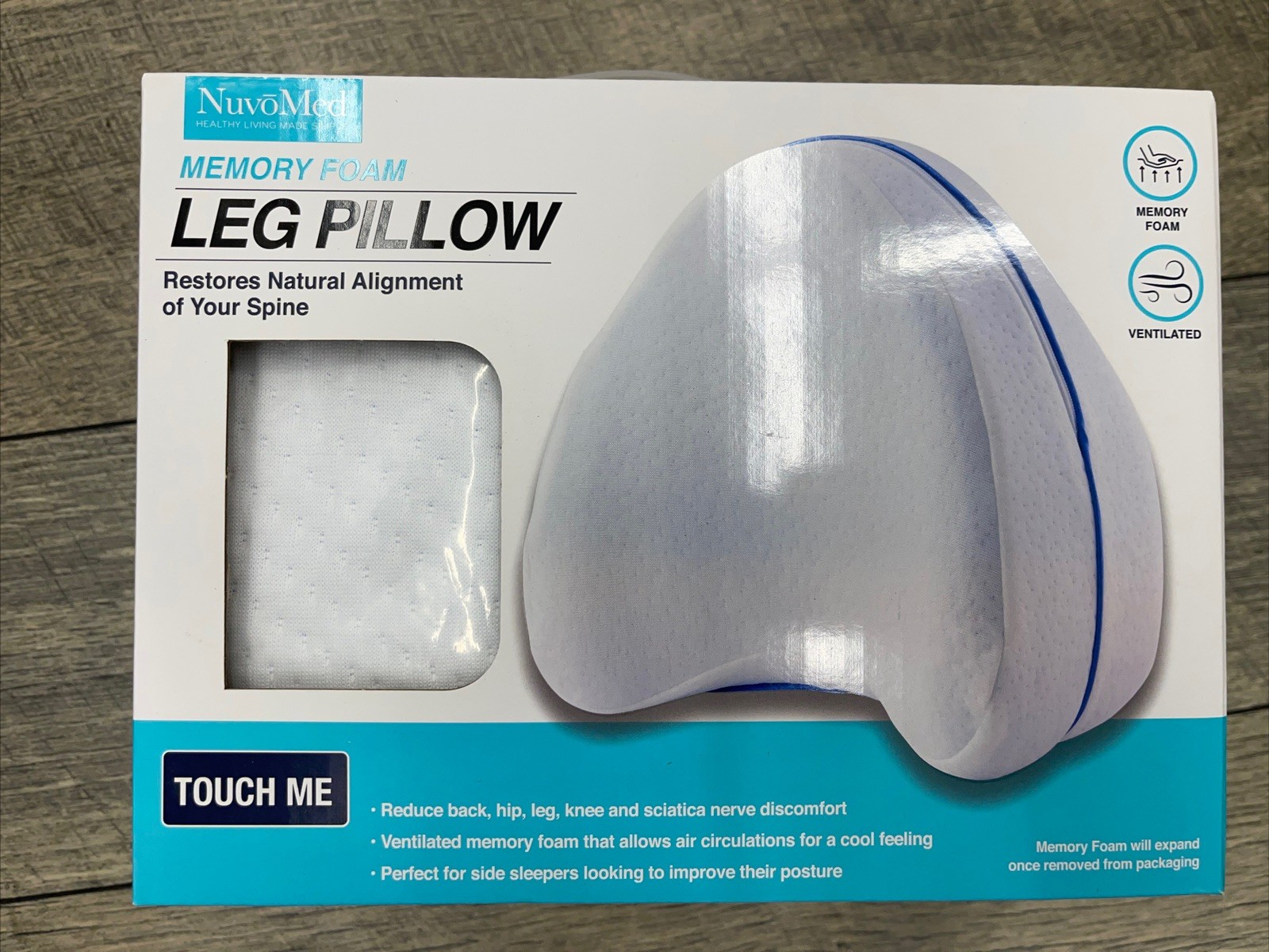 Memory Foam Leg Pillow Knee Support for Side Sleepers Back & Hip Pain gallery