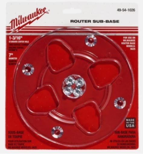 Milwaukee 7" Sub-Base 1-3/16 in. Center Hole Clear 49-54-1026 OEM NEW gallery
