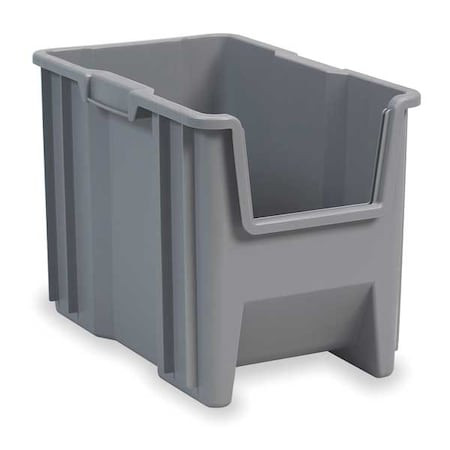 Akro-Mils 13014Grey Hang & Stack Storage Bin, Plastic, 10 7/8 In W, 12 1/2 In gallery