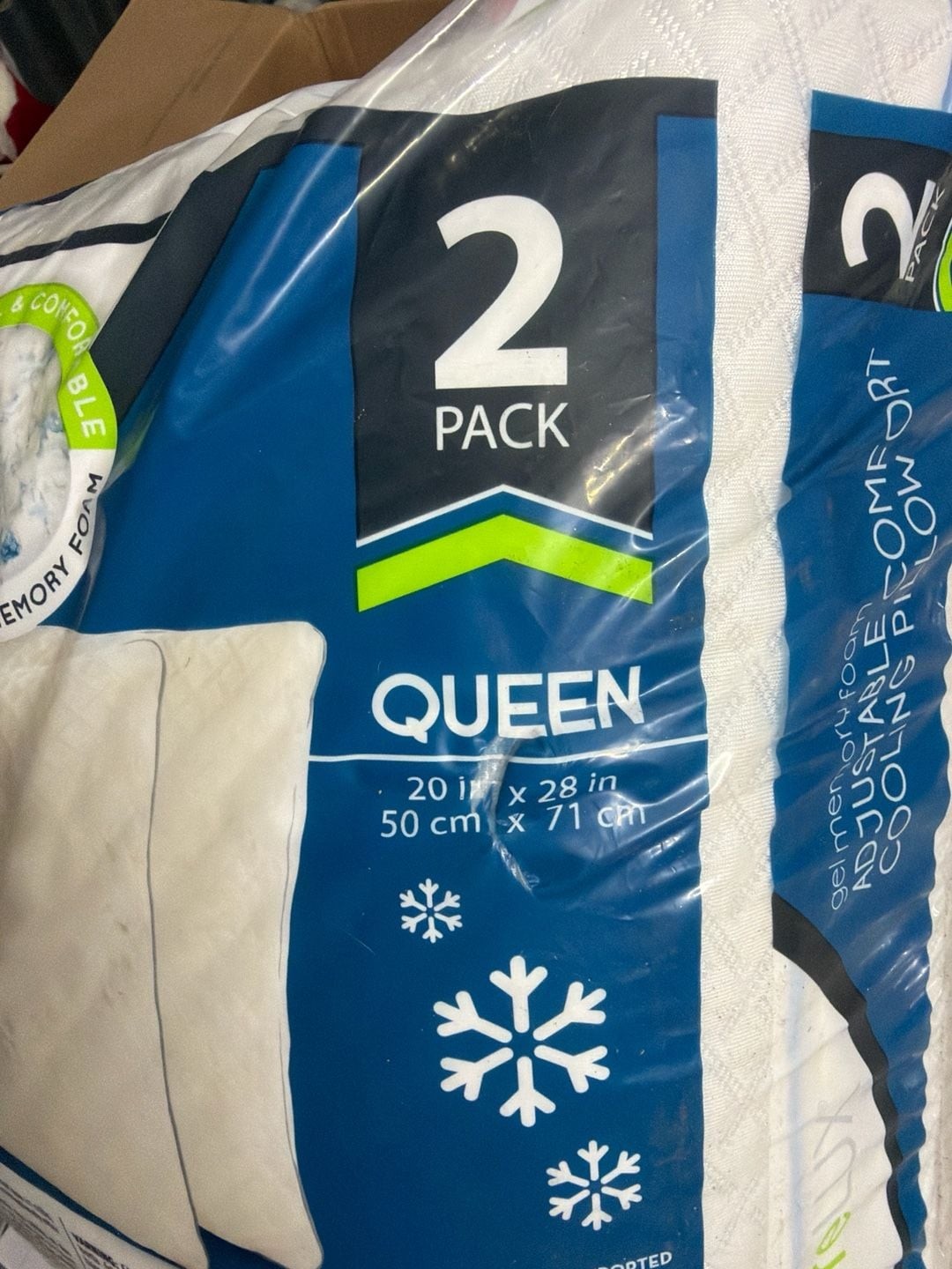 pureLUX Gel Memory Foam Adjustable Comfort Cooling Queen Pillow (2-Pack) gallery
