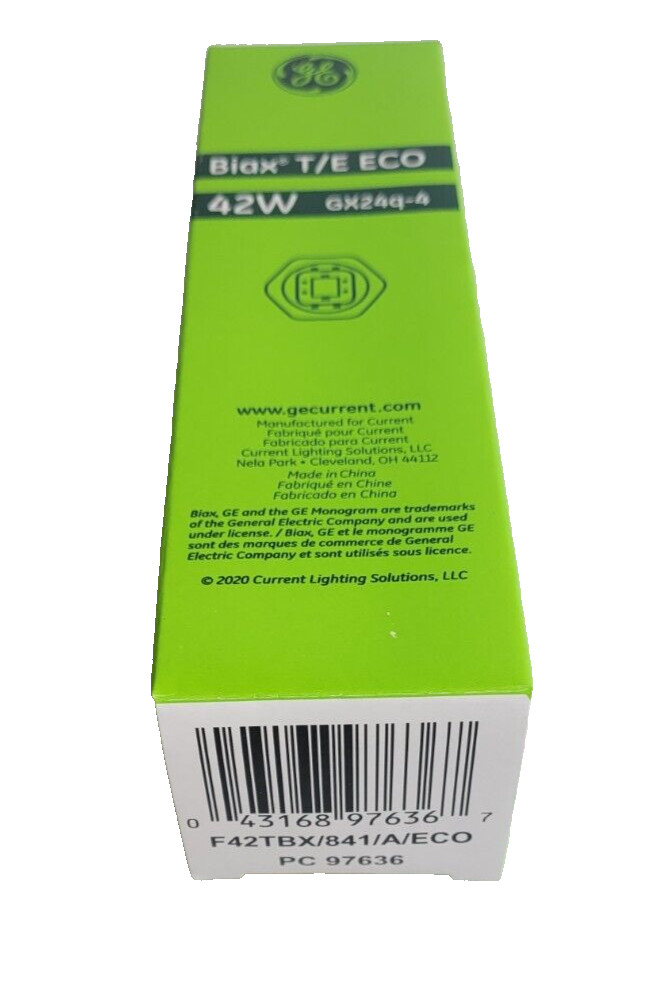 PACK OF 5 GE Compact Fluorescent Light Bulb 42W 4 PIN BIAX T/E ECO 5 BULBS gallery