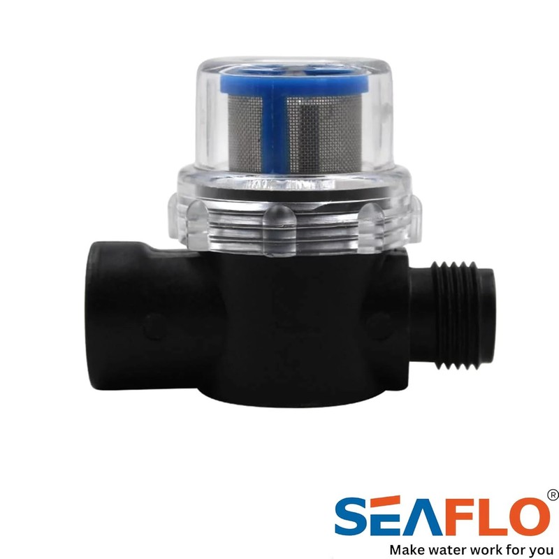 SEAFLO Water Pump Inline Strainer Filter (51S01) 1/2" NPSM Inlet/Outlet (2 Pack) gallery