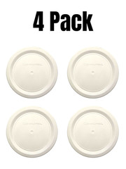 CorningWare 4-Pack White Sealing Replacement Lid Cover Round 4.25 7oz R-7-PC NEW
