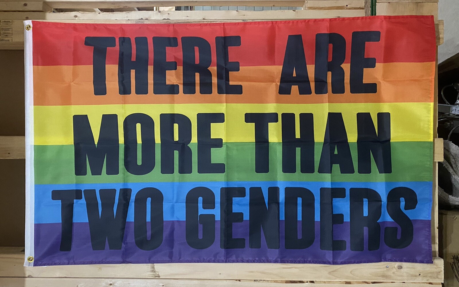 Transgender Pride Flag FREE SHIP There Are More Than Two Genders USA Sign 3x5’ gallery