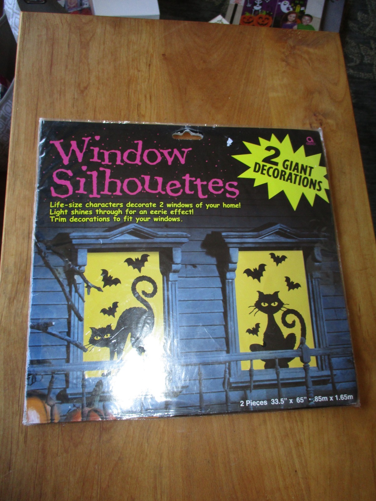 Halloween Window Silhouettes Cats & Bats Decorations 33.5in x 65in Amscan gallery