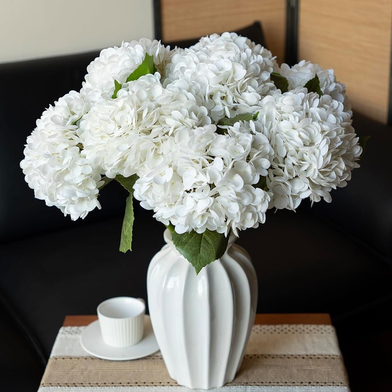Durable Faux Hydrangea Bouquets - Perfect for Weddings & Home Decor (4 Pack) gallery