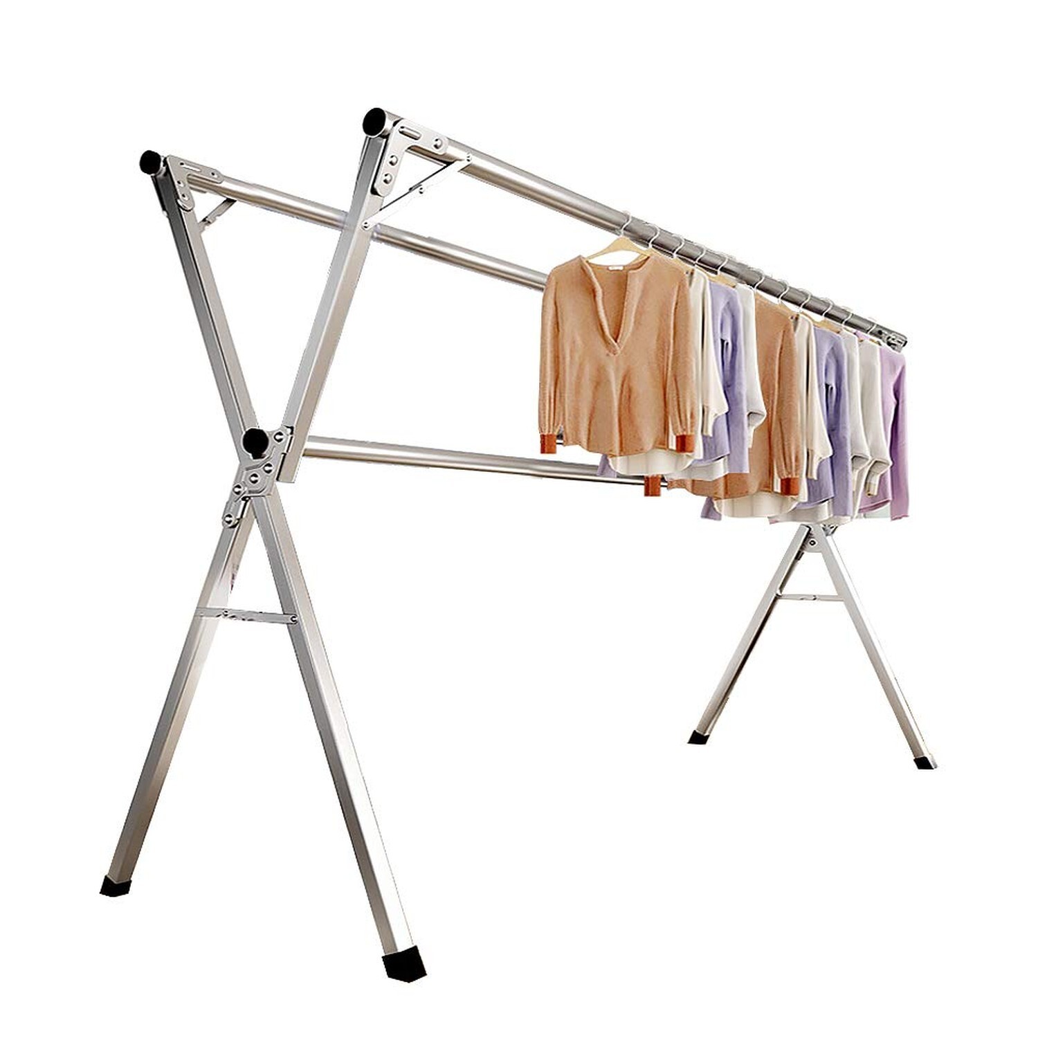 Clothes Racks for Hanging Clothes,94.5 inch Clothes Drying Rack for Stainless... gallery