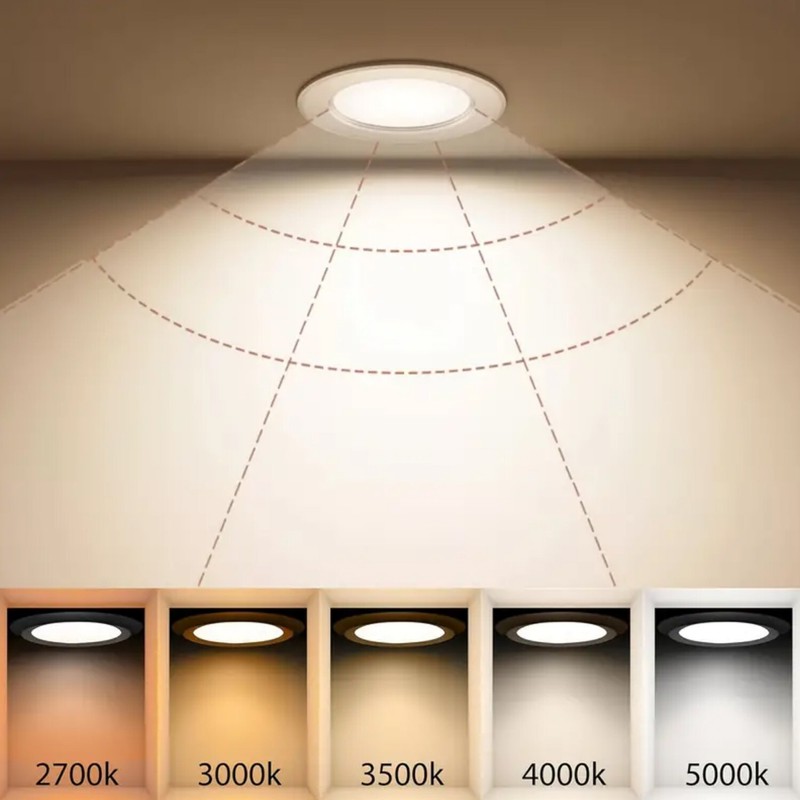 6Inch Ultra-Thin LED Recessed Ceiling Light, Dimmable 5CCT Selectable Downlight gallery