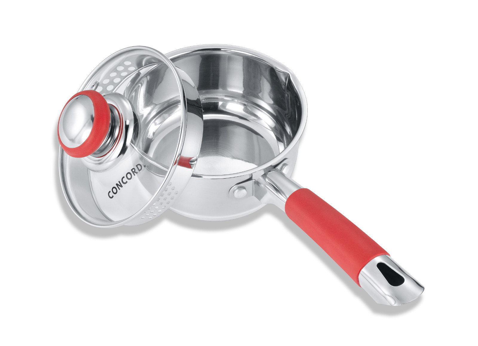 CONCORD Simple Pour Stainless Steel Saucepan with Vented Glass Lid gallery