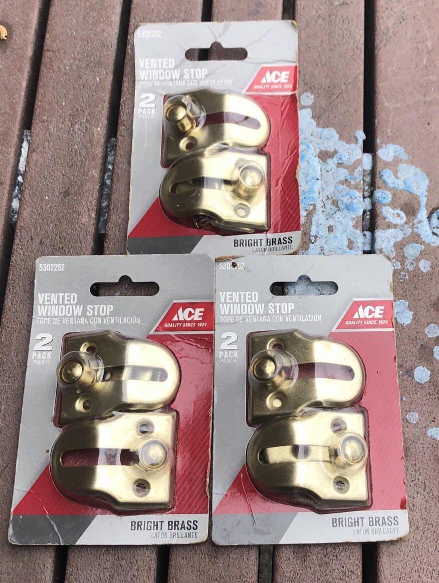 Ace Window Stop Vented 1-9/6x7/8 Inches 5302252 brass ￼used gallery