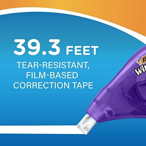 BIC Brand EZ Correct Correction Tape, 19.8 Feet, 4-Count Pack of White gallery