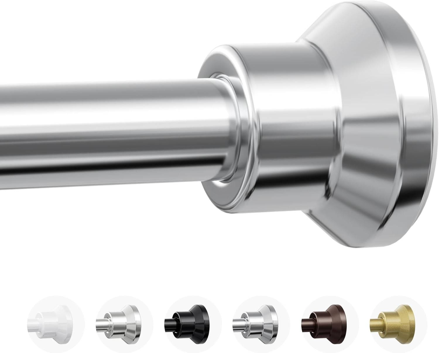 Shower Curtain Rod, 31-76 Inch Adjustable Tension Shower Rod, 1" Diameter Heavy gallery