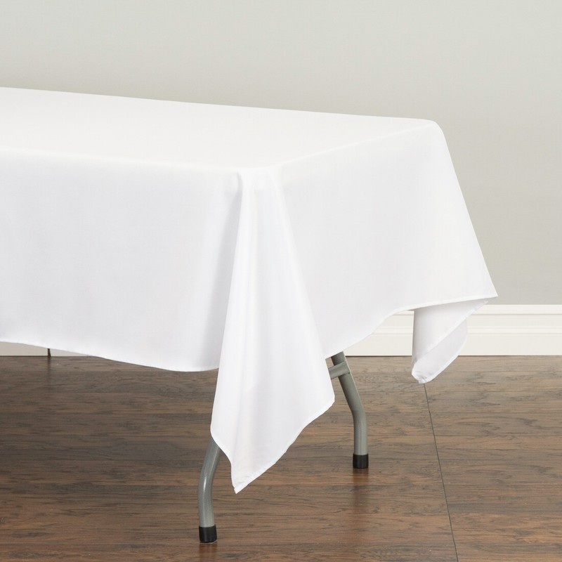 60 x 126 in. Rectangular Polyester Tablecloths for 8 ft. Tables Banquet Party gallery