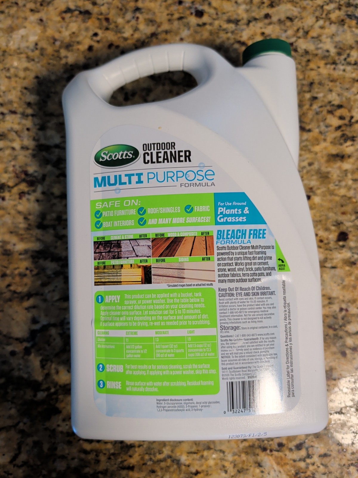 Scotts 1 Gal. Concentrate Outdoor Multi Surface Cleaner 51070 Scotts 51070 1 gallery