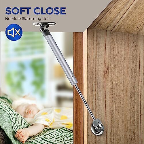 Safety Lid Support Soft Down Close Hinge Spring Strut For Chest Toy Box gallery