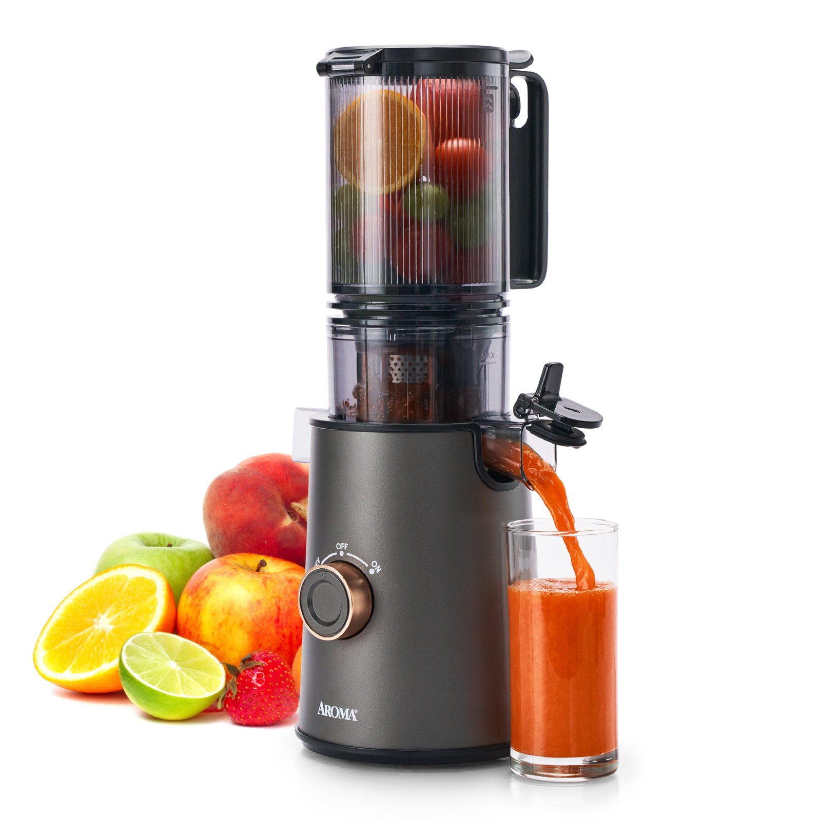 AROMA® Cold Press Juice Machine Slow Masticating Fruit and Vegetable Juicer f... gallery