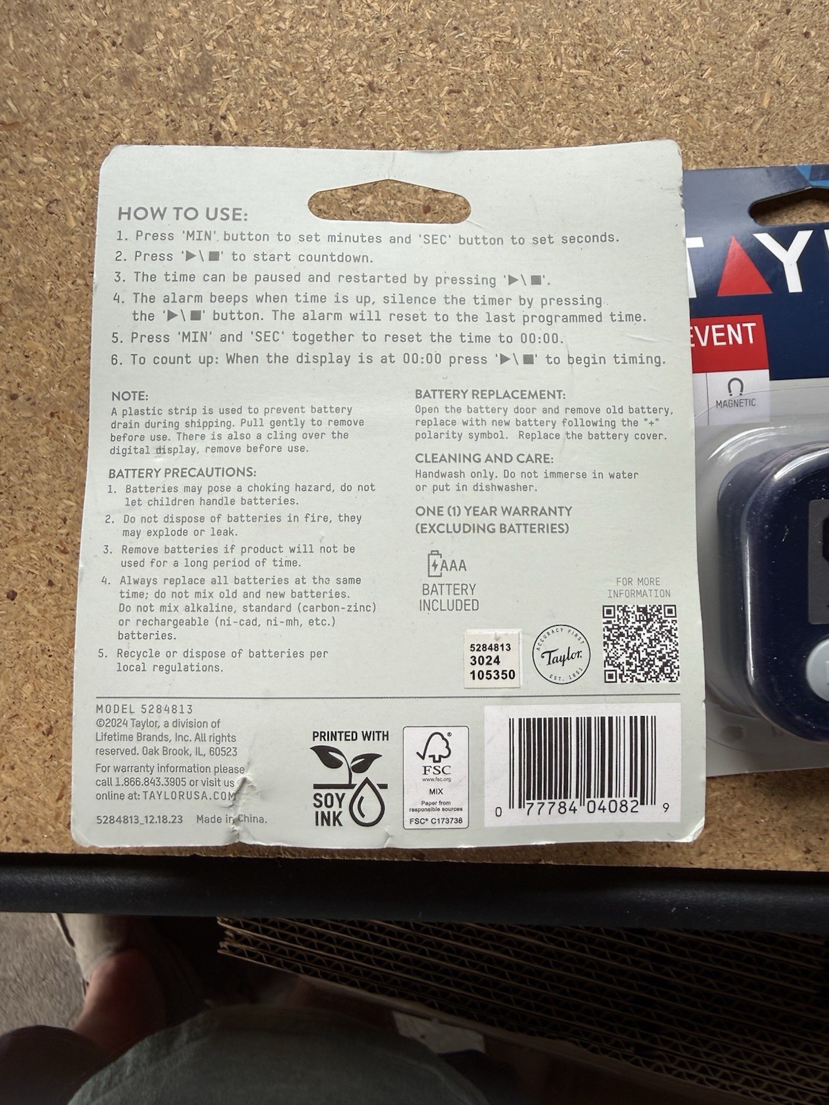 2-Taylor Multi Purpose Timer With Min and Sec - AAA Battery Included - New gallery