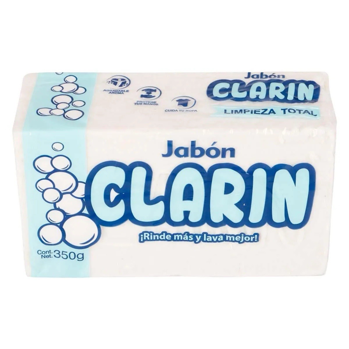 3X CLARIN Blanco para Manchas Difíciles 🇲🇽 Bar Laundry Soap, 350g, 3 Pack gallery