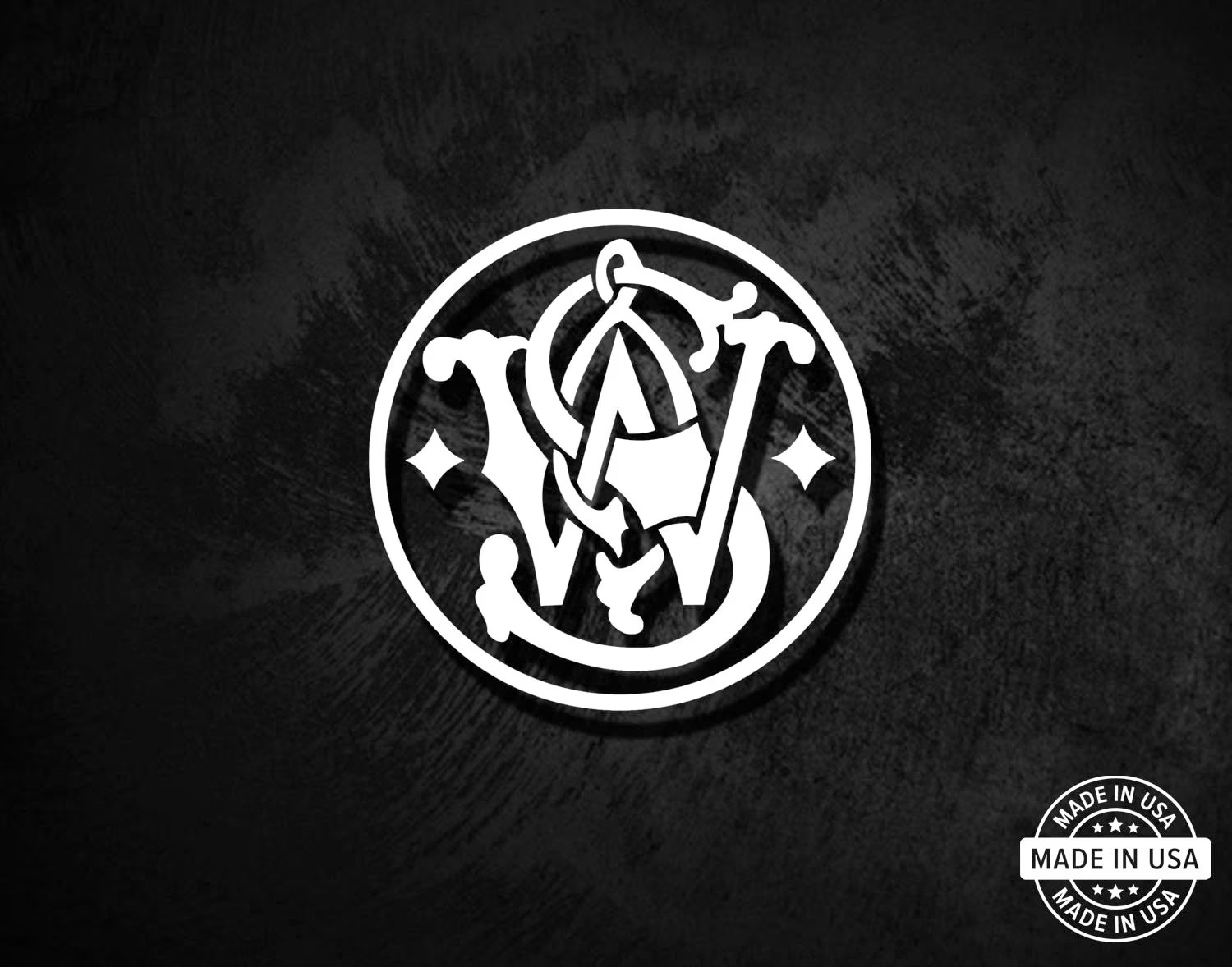 Smith & Wesson Decal, Vinyl Die Cut Window Sticker, 100% Made In USA gallery
