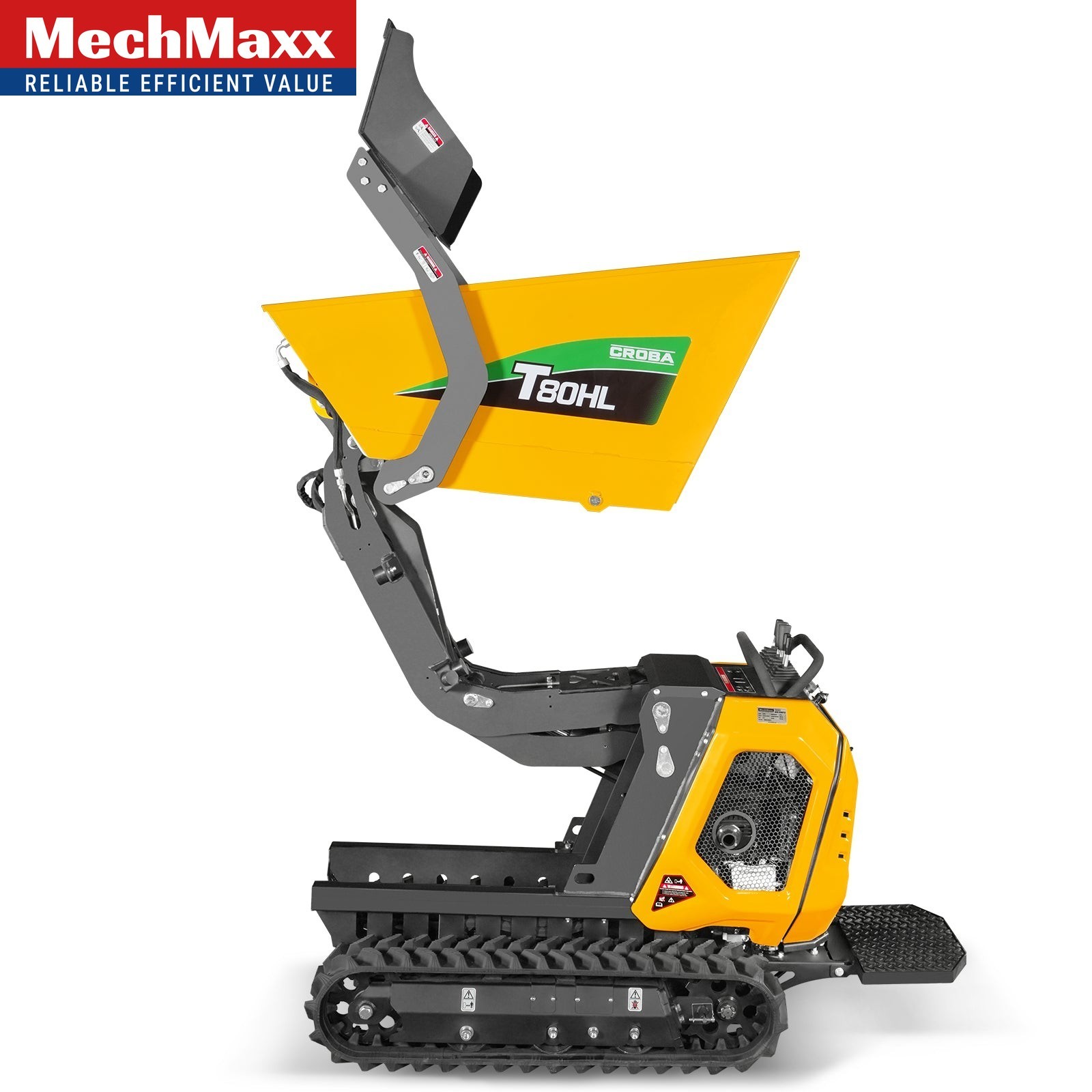 MechMaxx 1100Lbs 420cc 15HP Gas Engine Hydraulic Wheelbarrow Track Dumper, T80HL gallery