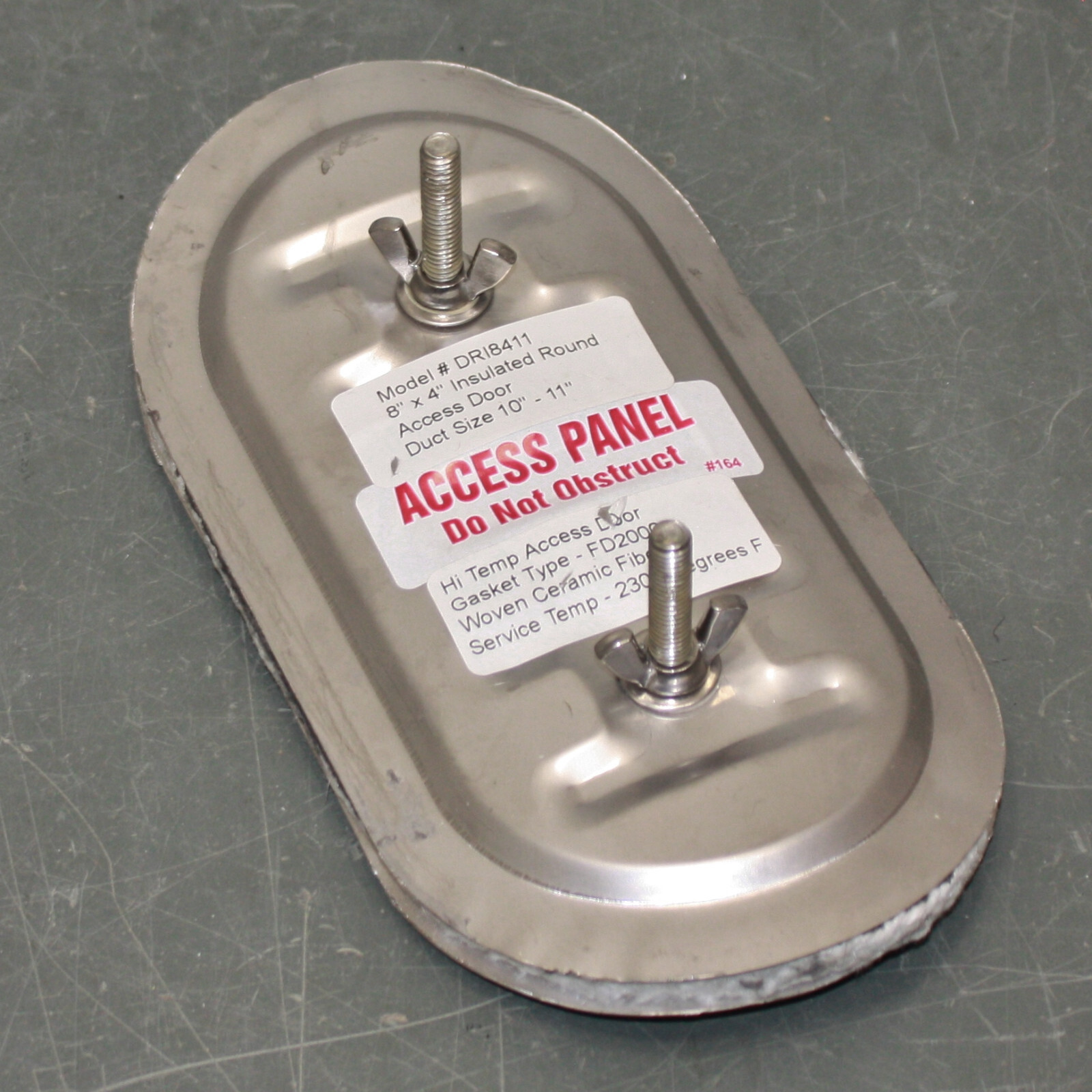 Ductmate Insulated Round Access Door DRI8411, 8" x 4" , for 10" to 11" Pipe Duct gallery