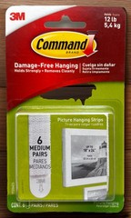 3M Command Medium Picture Hanging Strips, 6 Pack Of 2 Pairs, 12 Lb Hold {56}