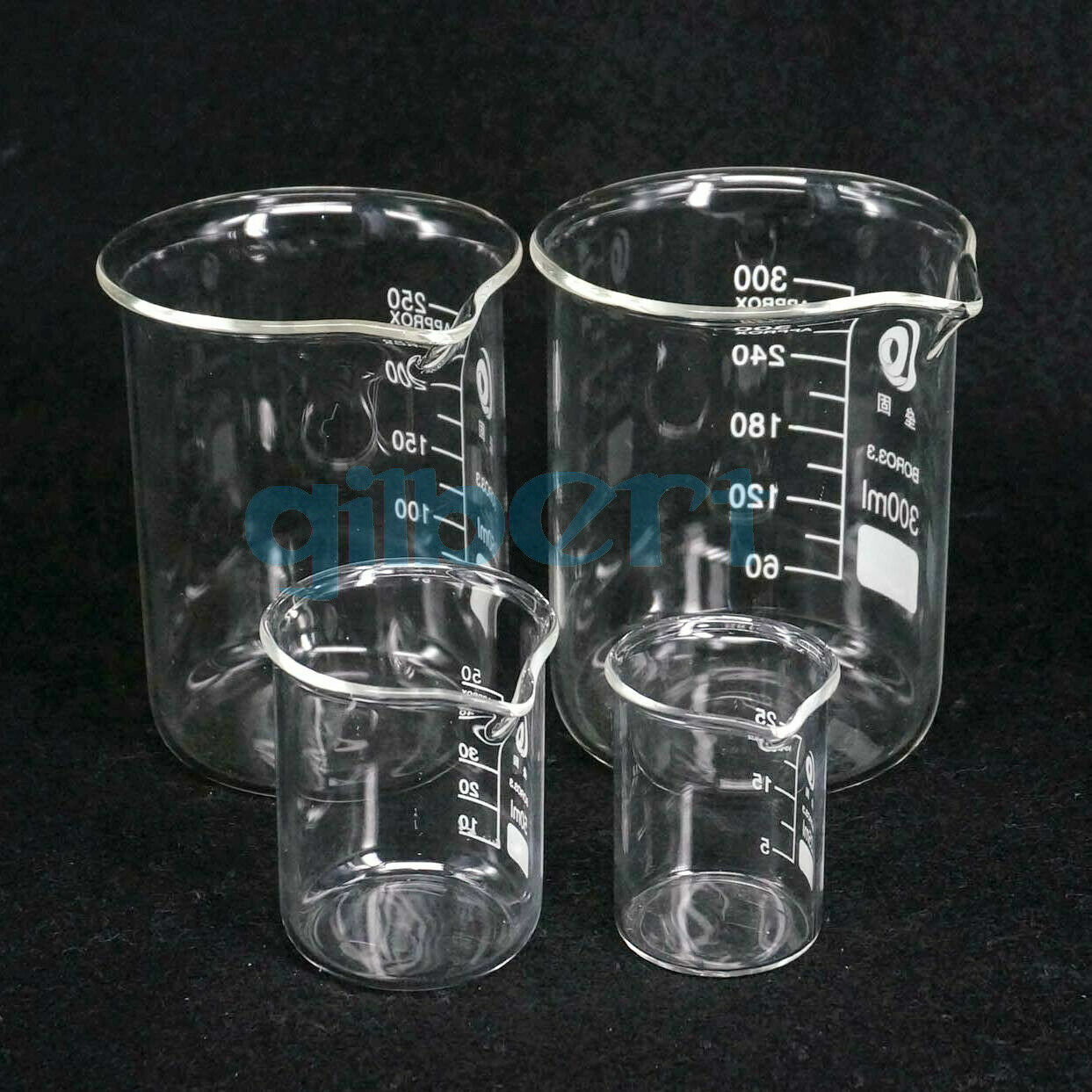 Low Form Beaker 5-3000ML Chemistry Lab G3.3 Borosilicate Glass Heavy Wall gallery