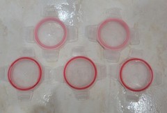 (5/PACK) SNAPWARE PLASTIC SPILLPROOF AIRTIGHT REPLACEMENT LIDS ONLY. 0.5 CUP.