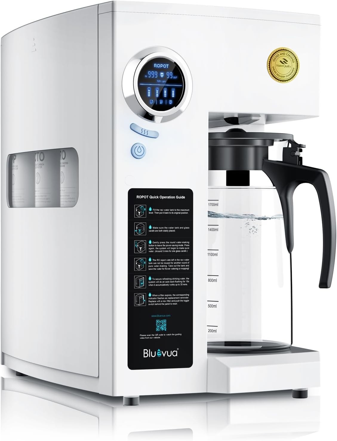 RO100ROPOT Countertop Reverse Osmosis Water Filter System, Portable RO Filtratio gallery