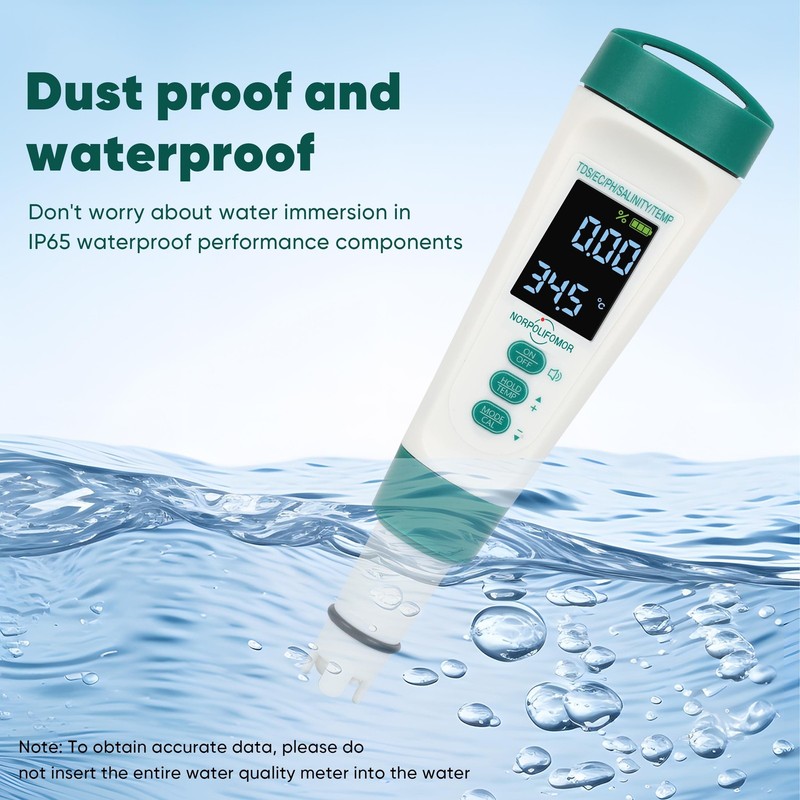 Pool Salt Tester,pH Meter with Audio, TDS/PPM Tester for Swimming Pool, Hot T... gallery