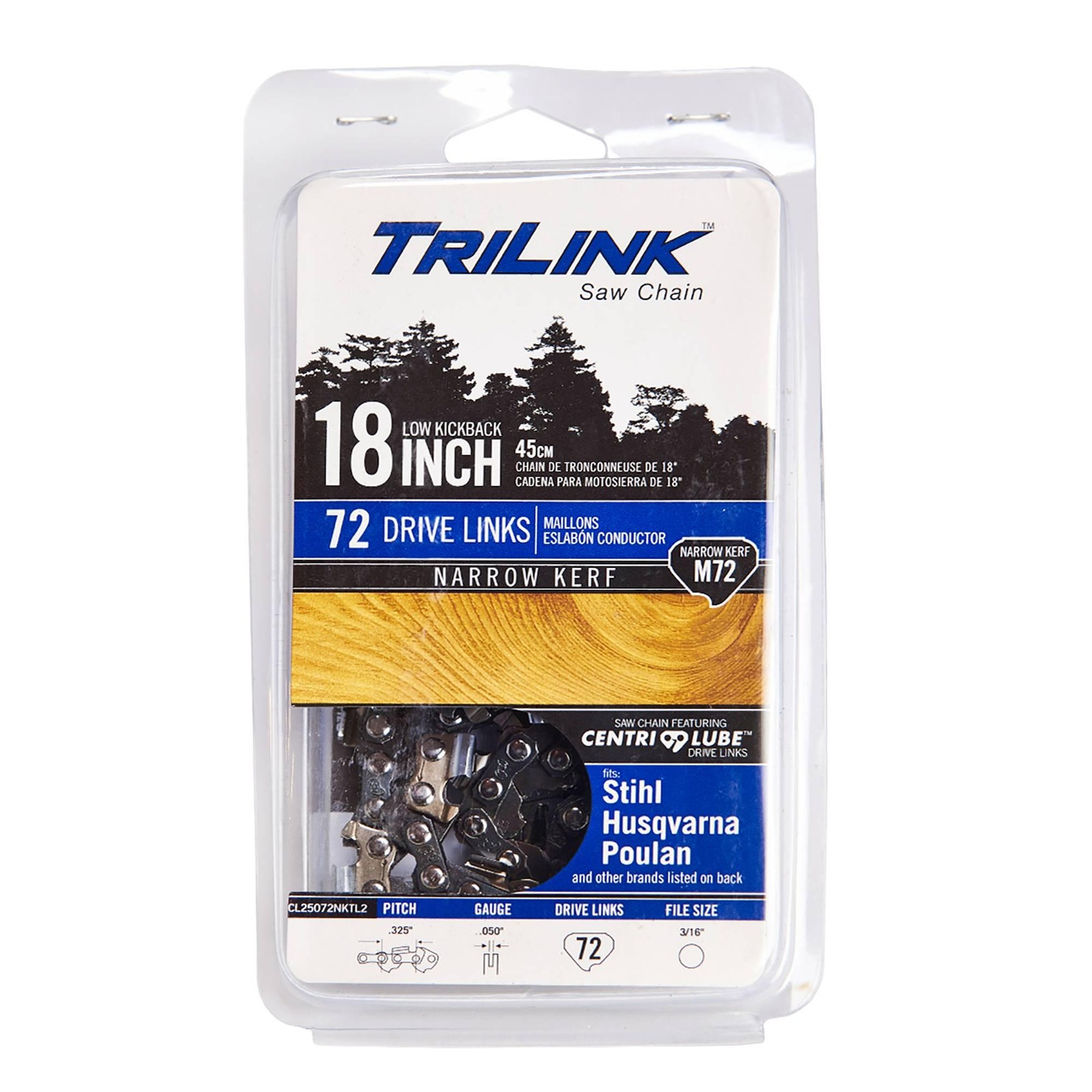 Chain Pre-Cut Loop 72 Dl .325", .050", Semi-Chisel Standard Narrow Kerf gallery