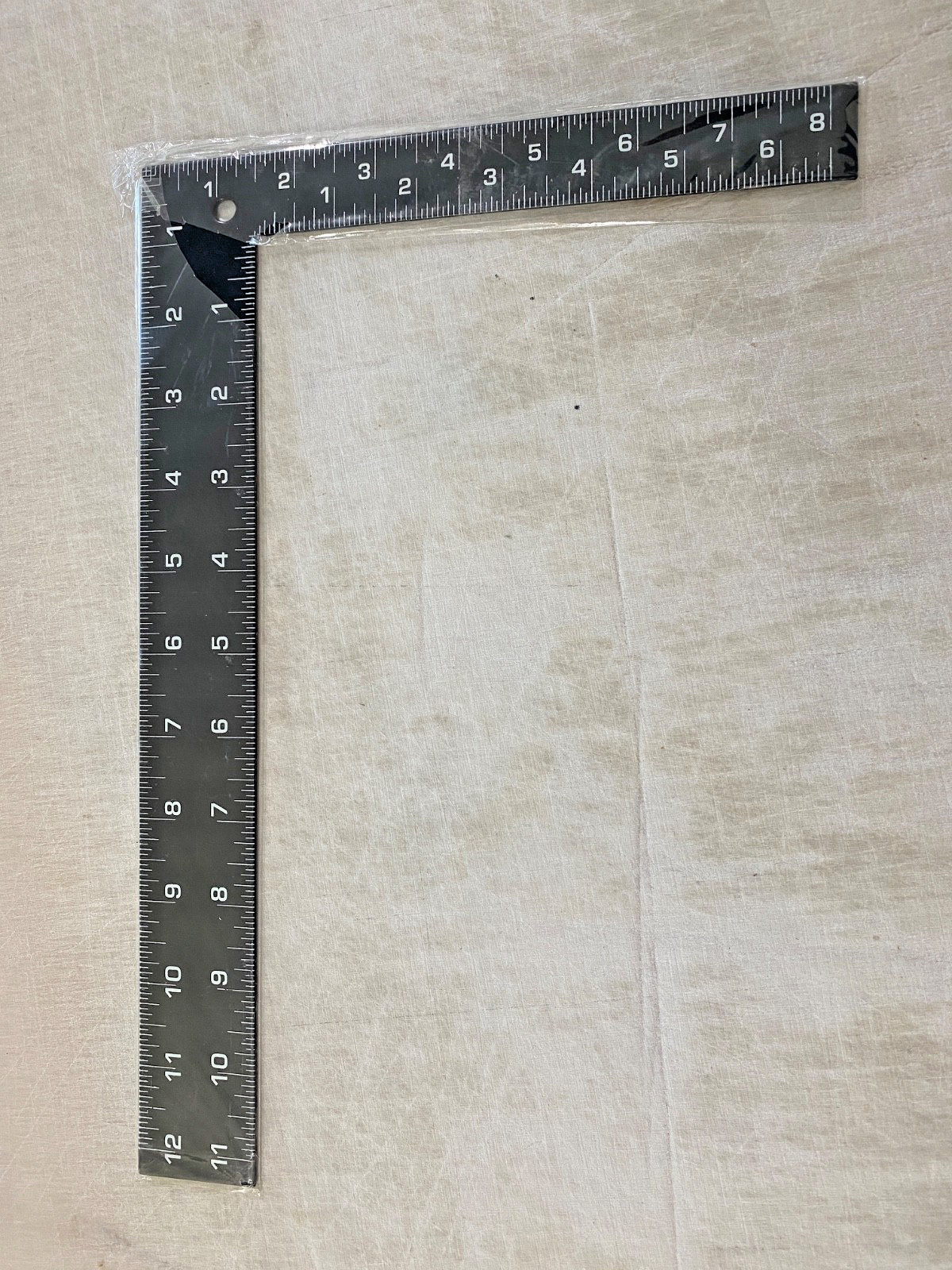 Cal Hawk Framing Square, 8 x 12 Inch Steel Carpenter Square Aluminum NEW gallery