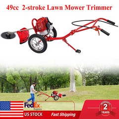 Hand Push Grass Cutter Garden Tool Lawn Mower Trimmer 49cc Gasoline Brush Cutter