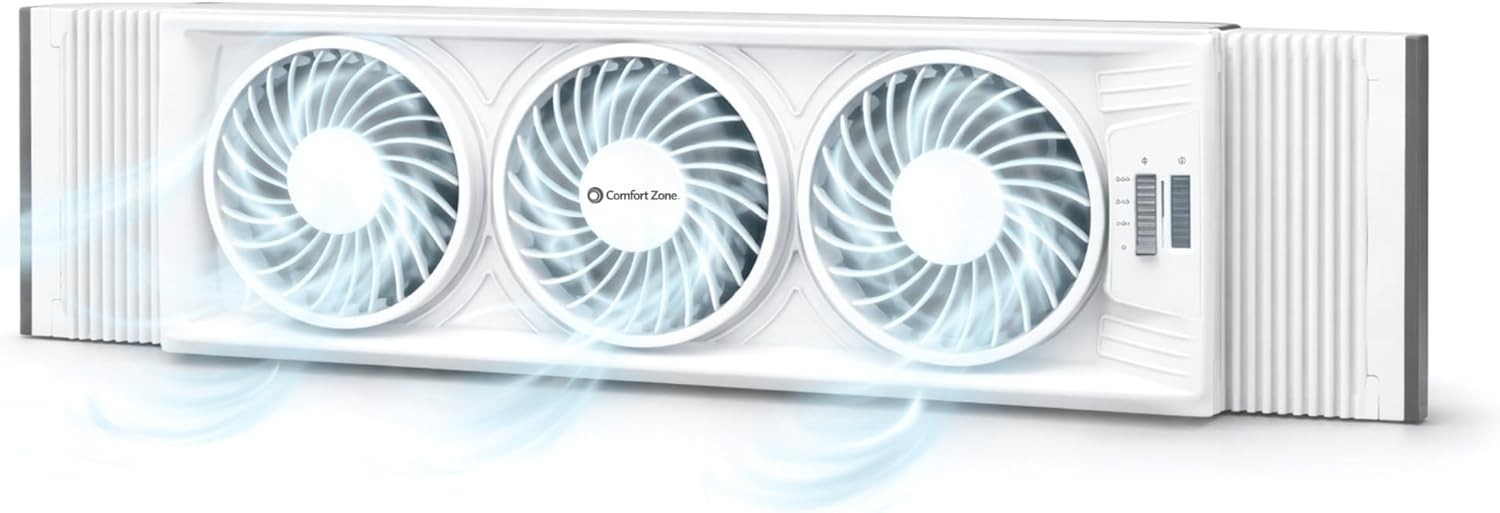 Comfort Zone Triple Blade Window Fan gallery