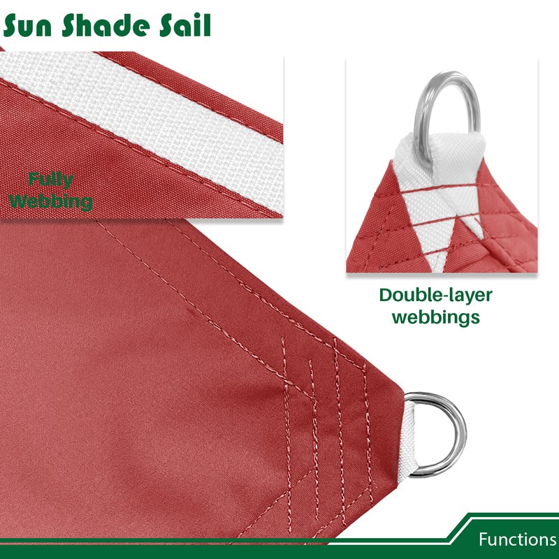 Outdoor Waterproof Sun Shade Sail Equal Triangle Canopy Patio Shelter Cover gallery