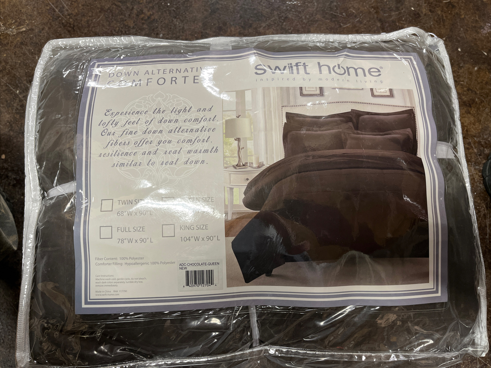 NEW Swift Home /Queen Comforter Adc-Chocolate. New gallery