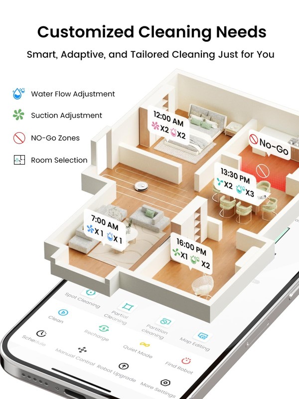 Robot Vacuum and Mop Combo, 8 Weeks Self-Emptying with Dual Dustbin Options, ... gallery